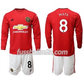 Fußballtrikots Manchester United Mata 8 Kinder Heim Trikotsatz 2019-2020 Langarm